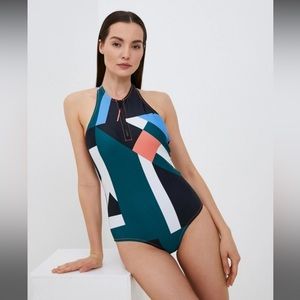 Adidas Y-3 AOP Rare Colorblock One Piece Swimsuit
